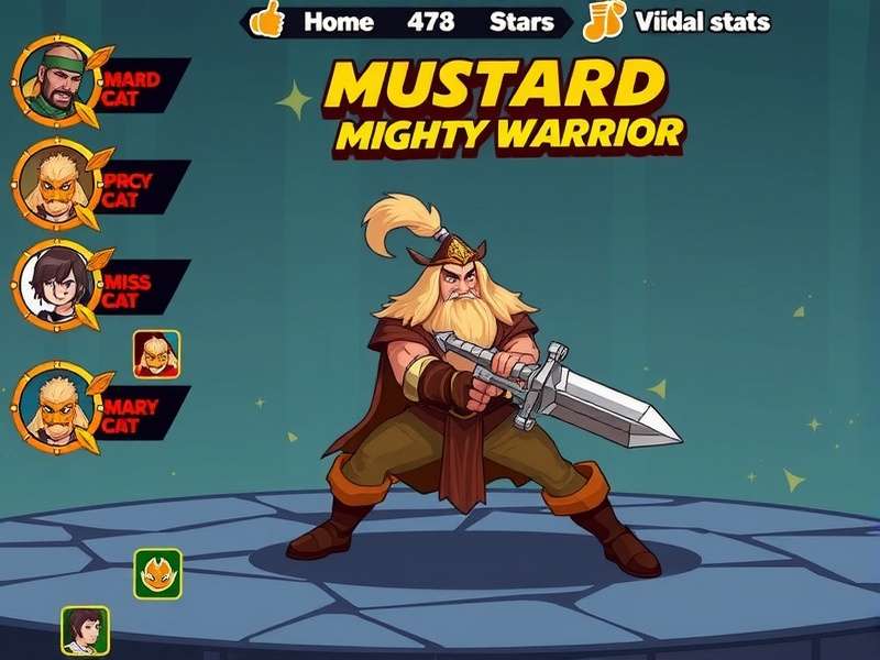 Mustard Mighty Warrior combat strategy illustration
